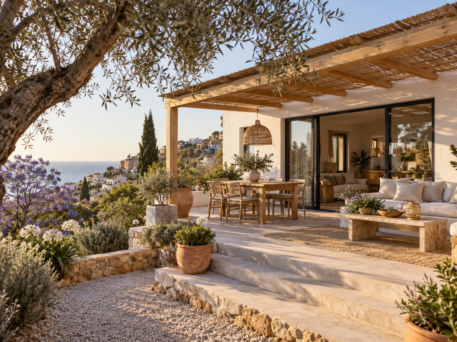 Spanien — sommarhus med pergola och terrass